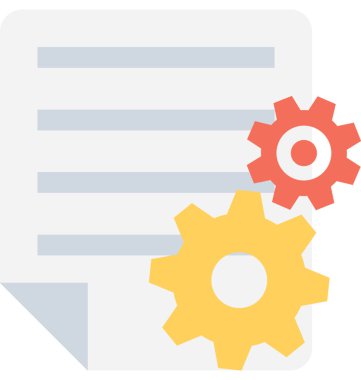 dosya ayarları düz vektör simgesi