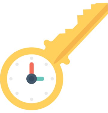 anahtar düz vektör simgesi