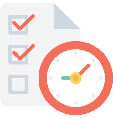 Son tarihi düz simge vektör