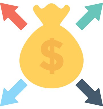 Düz vektör simge kazanç ortaklık