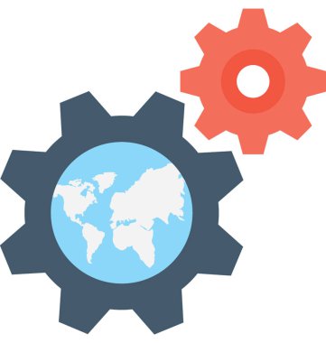 Internet ayarı düz vektör simgesi