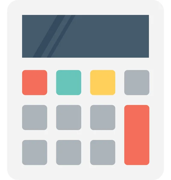 Calculadora Icono Vector Plano — Vector de stock