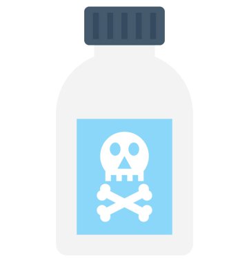 Şişe Düz Vektör Simgesi 