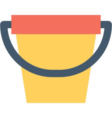 Kova düz vektör simgesi 