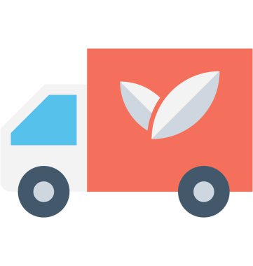 Eco Van düz vektör simgesi 