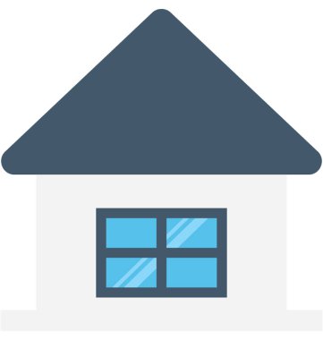 ev düz vektör simgesi 