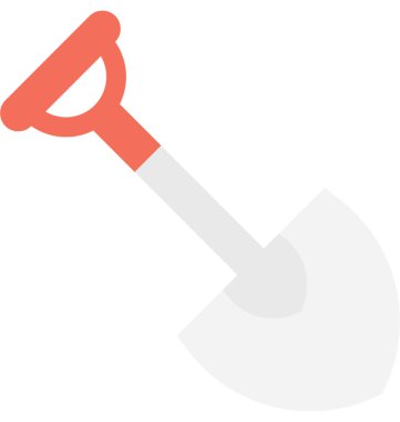 Düz vektör simge kürek 