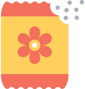 Tohum çanta düz vektör simgesi 