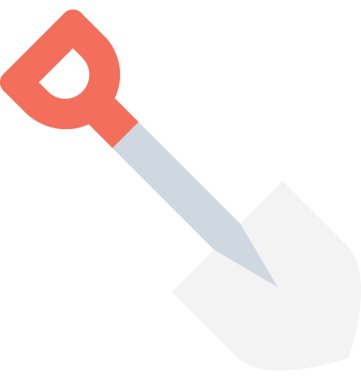 Düz vektör simge kürek 