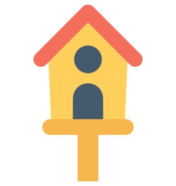 Posta yuvası düz vektör simgesi 