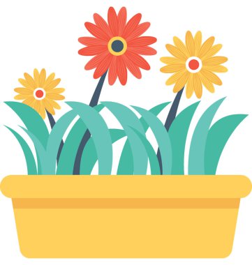  Çiçek Düz Vektör Simgesi 