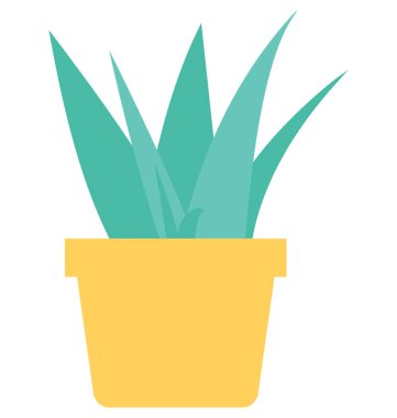 Çim Pot düz vektör simgesi 