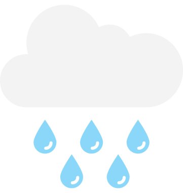 Düz vektör simgesi yağmur 