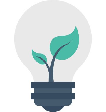 Eco ampul düz vektör simgesi