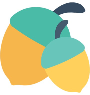 Şeftali düz vektör simgesi