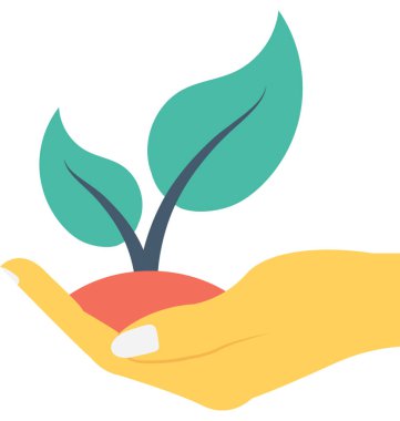 Bitki Bakımı düz vektör simgesi 