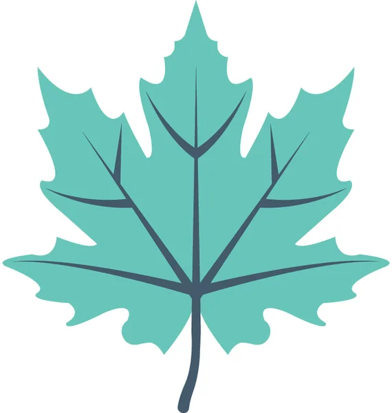 Maple Leaf Platt Vektor Symbol — Stock vektor