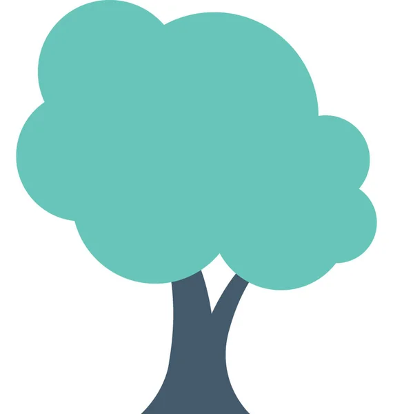 Árvore Arbustos Ícone Vetorial Plano — Vetor de Stock