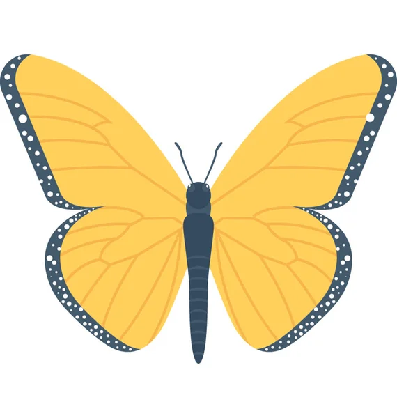 Motyl Płaskie Vector Icon — Wektor stockowy