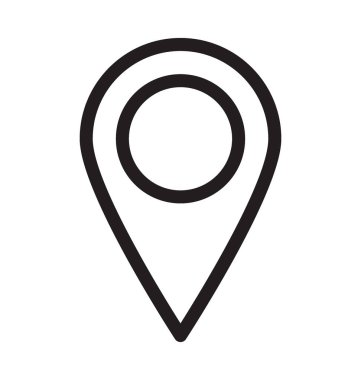 Harita PIN satırı vektör simgesi