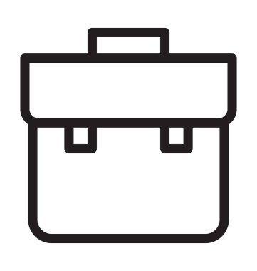 Okul çantası satırı vektör simgesi