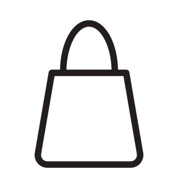 El çantası çizgi vektör simgesi