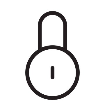 asma kilit çizgi vektör simgesi