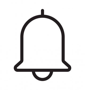 Bell çizgi vektör simgesi