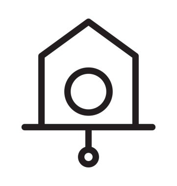 Sarkaç saat çizgi vektör simgesi