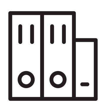 Dosya klasörleri satırı vektör simgesi