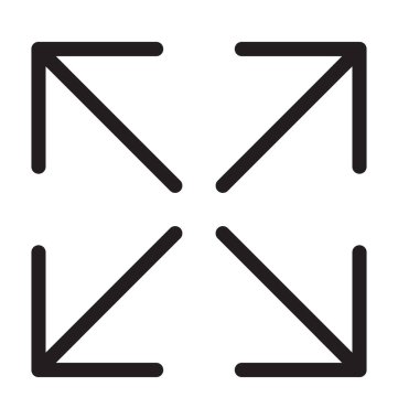 Ekran satırı vektör simgesini genişletin