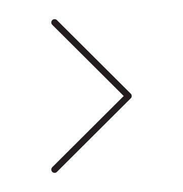 Sol ok çizgi vektör simgesi