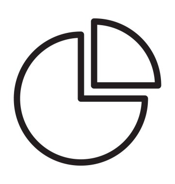 pasta çizelgesi çizelgesi vektör simgesi