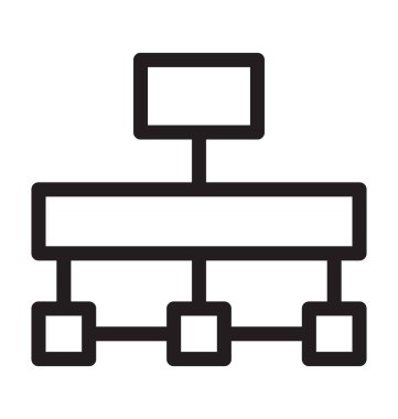 hiyerarşi çizgi vektör simgesi