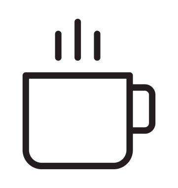 Sıcak çay çizgi vektör simgesi