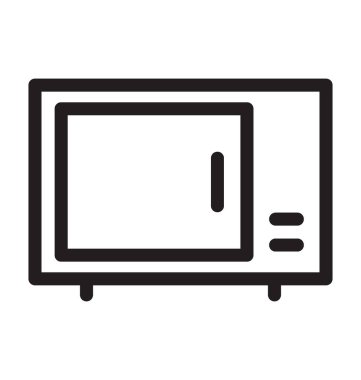 Fırın çizgi vektör simgesi