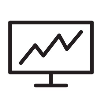 Online grafikler satırı vektör simgesi
