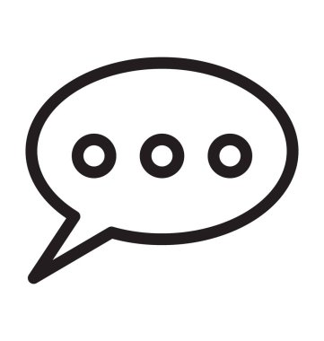 Konuşma balonu satırı vektör simgesi