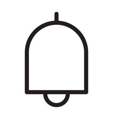 Bell çizgi vektör simgesi