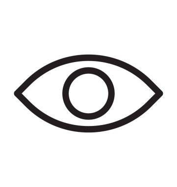 göz çizgisi vektör simgesi