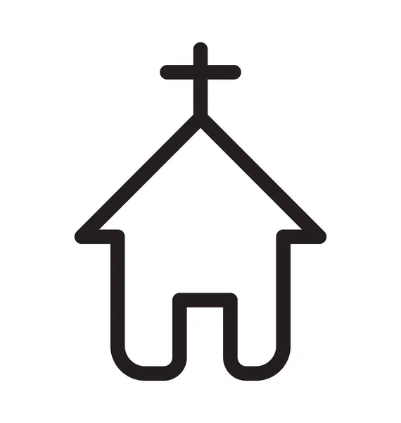 Kirche Linienvektorsymbol — Stockvektor