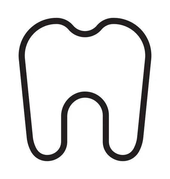 Icône Vectorielle Ligne Dentaire — Image vectorielle