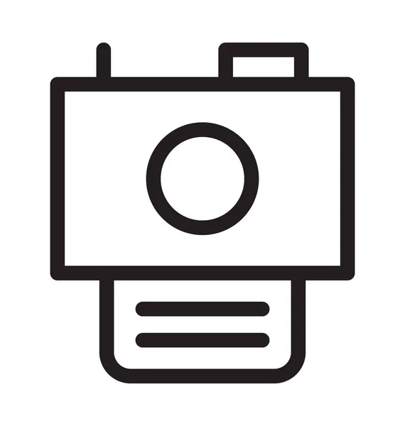 Camera Lijn Vector Pictogram — Stockvector