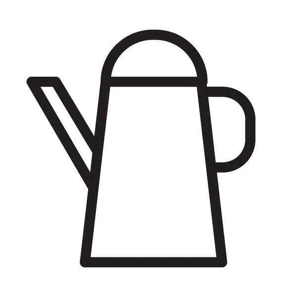 Icona Vettoriale Della Linea Tea Pot — Vettoriale Stock