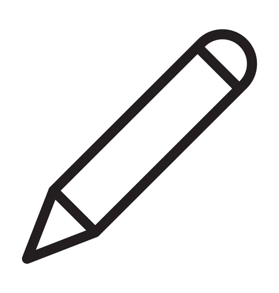Ceruza Vonal Vektor Ikon — Stock Vector