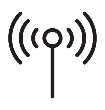 WiFi alanına satırı vektör simgesi