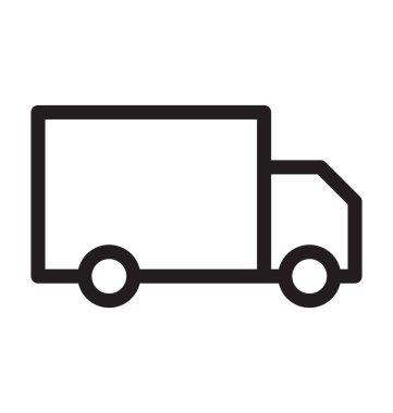 dağıtım van çizgisi vektör simgesi