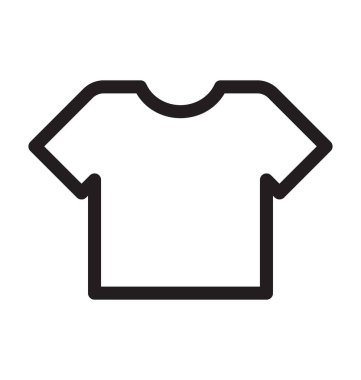 T Shirt çizgi vektör simgesi