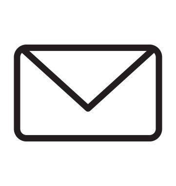 E-posta çizgi vektör simgesi