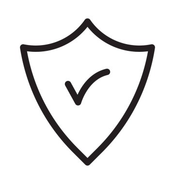 Güvenlik hattı vektör simgesine